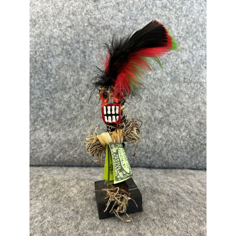 Voodoo God of Golf Doll New Orleans Handcrafted Folk Art Figurine 7" Halloween
